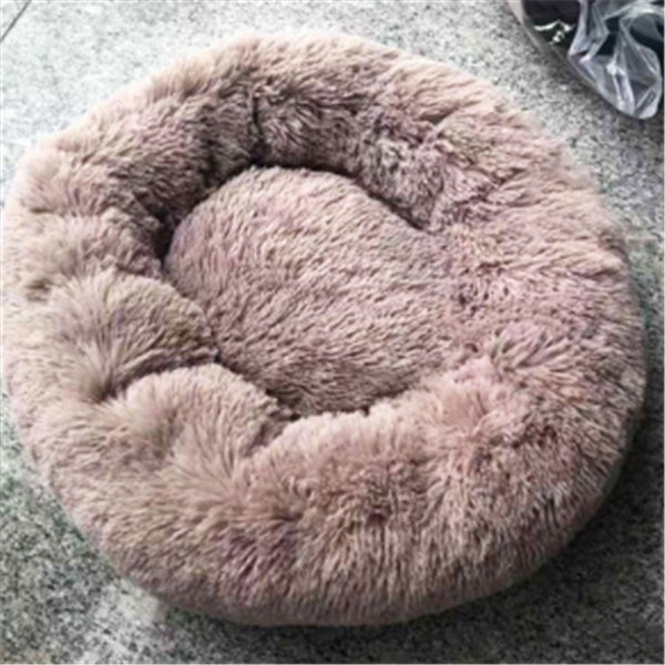 Fluffy Cat Nest Pad โ Round Winter Mattress for Pets