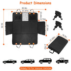 600D Waterproof Dog Car Seat Cover – Back Seat Protector with Side Flaps