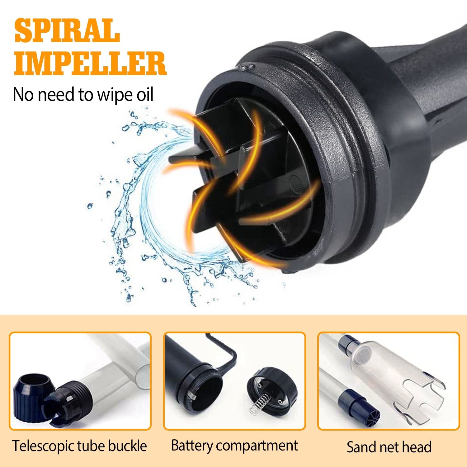 Battery-Operated Aquarium Vacuum Gravel Cleaner