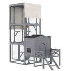 Catio Outdoor Cat House with Platforms, Swing, and Removable Cover