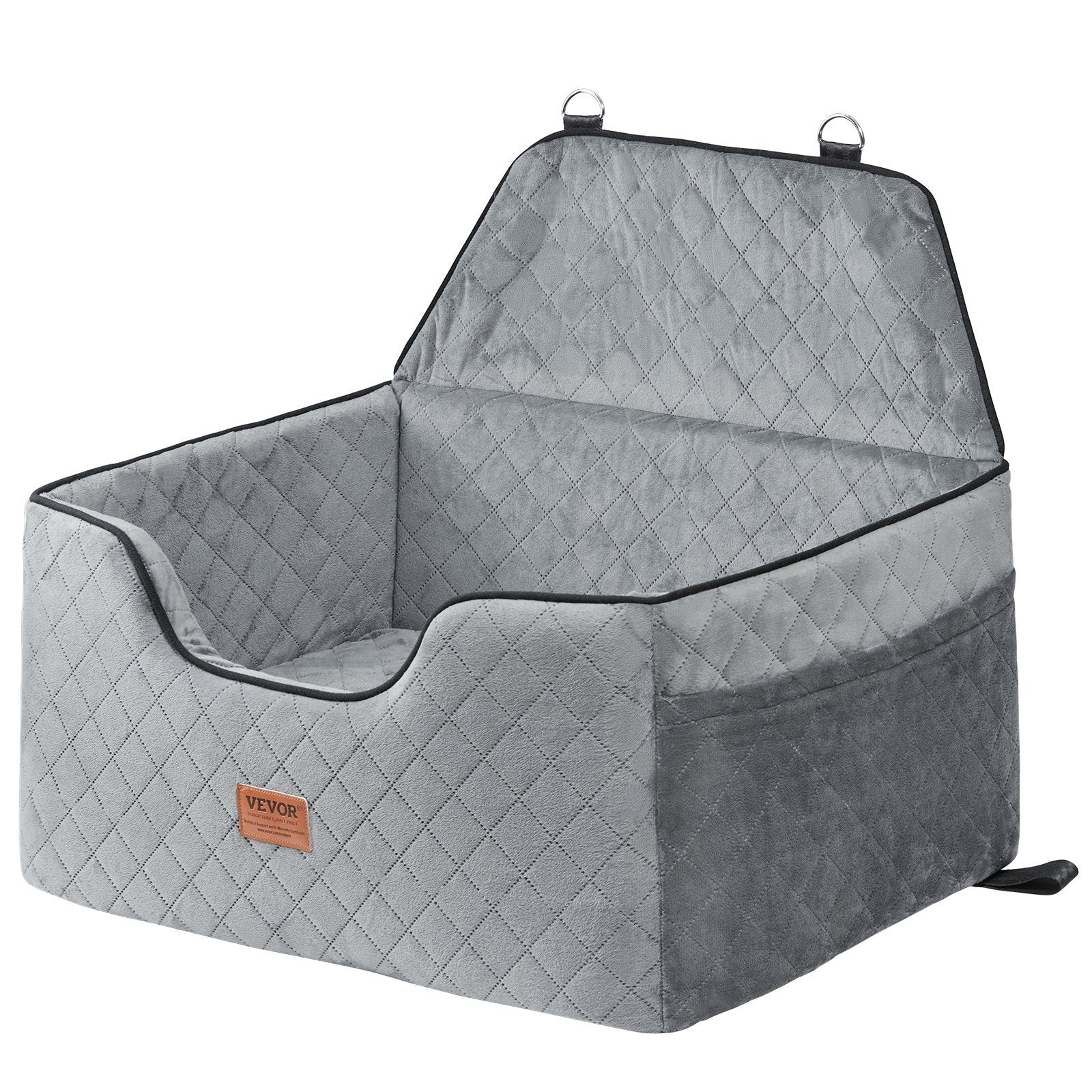 Dog Booster Car Seat Small Medium Large Dog Up To 55 Lbs Gray