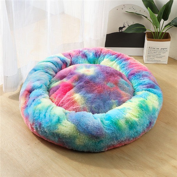 Dog, Cat Beds For Small Dog and Cat Round Plush