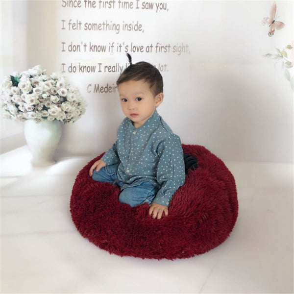 Fluffy Cat Nest Pad – Round Winter Mattress for Pets