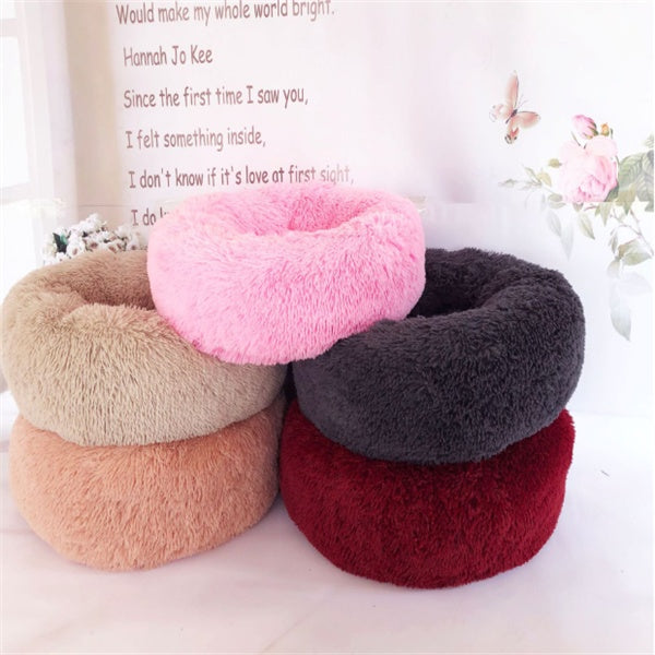 Fluffy Cat Nest Pad – Round Winter Mattress for Pets
