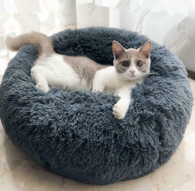 Dog, Cat Beds For Small Dog and Cat Round Plush