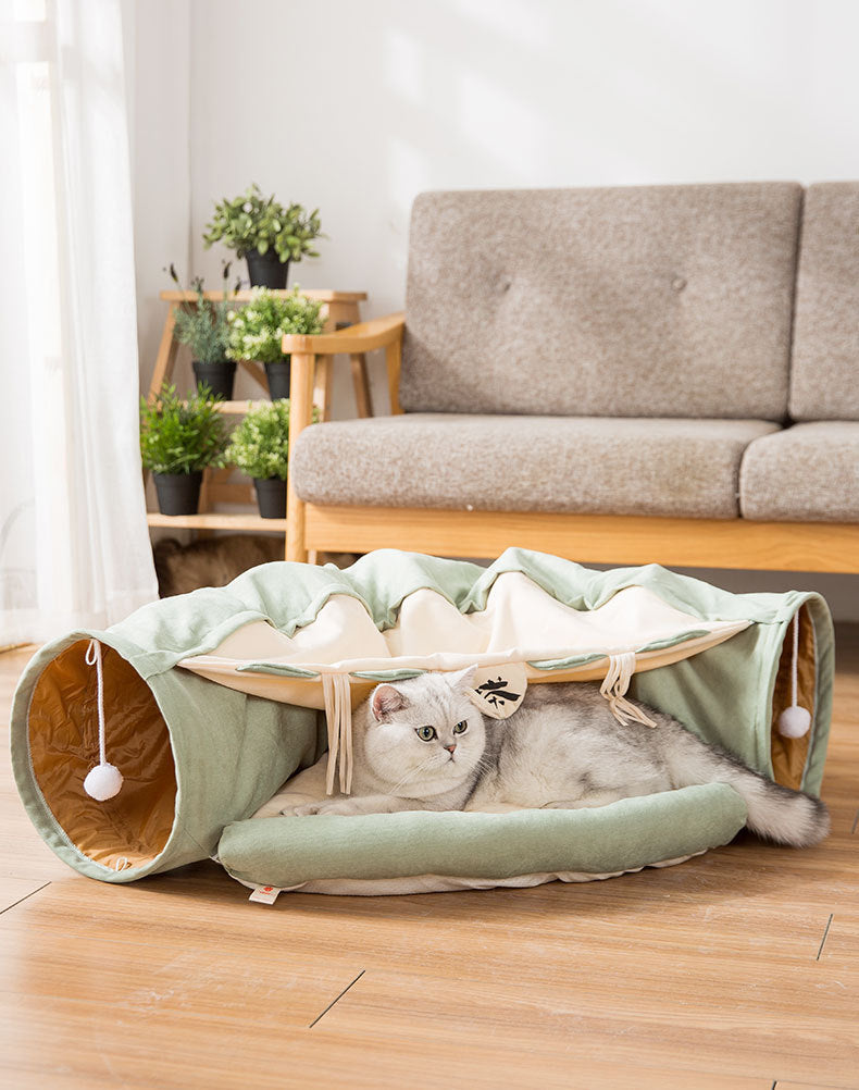 Washable Cat Tunnel – Foldable & Durable for Indoor Play