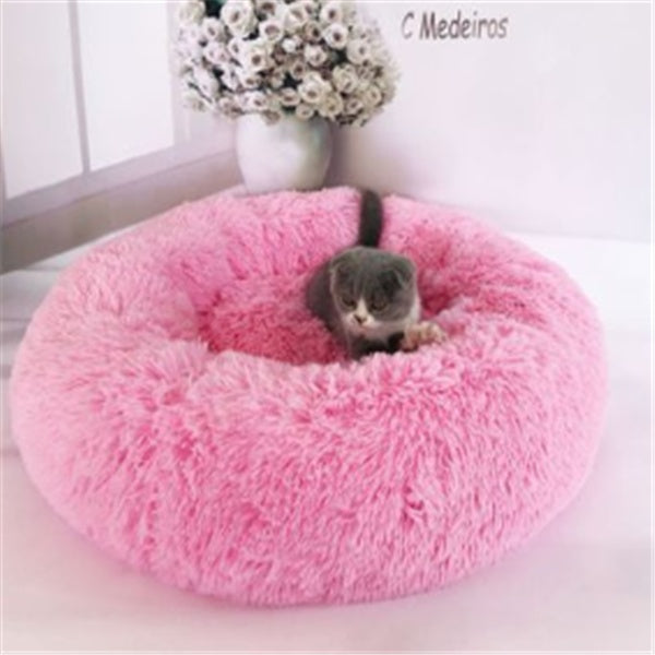 Fluffy Cat Nest Pad – Round Winter Mattress for Pets