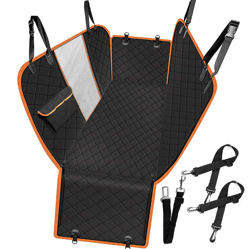 Pet Travel Hammock for Car – Dog Seat Cover with Zipper and Pocket
