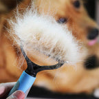 Double-Sided Pet Grooming Brush and Deshedding Rake for Dogs and Cats