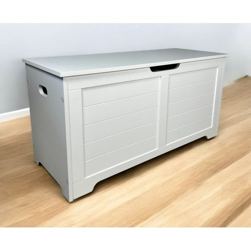 White Cat Litter Box Furniture with Top Opening, Hidden Washroom Cabinet for Large Cats