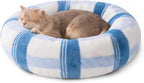 Round Dog Cat Washable Bed With Non-Slip Bottom, Soft Fluffy Bed For Puppy & Kitten, 23 Inch