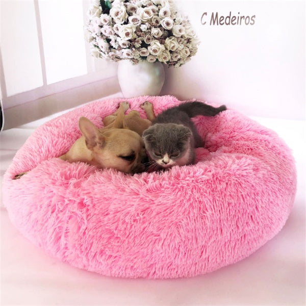 Fluffy Cat Nest Pad – Round Winter Mattress for Pets