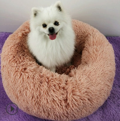 Dog, Cat Beds For Small Dog and Cat Round Plush