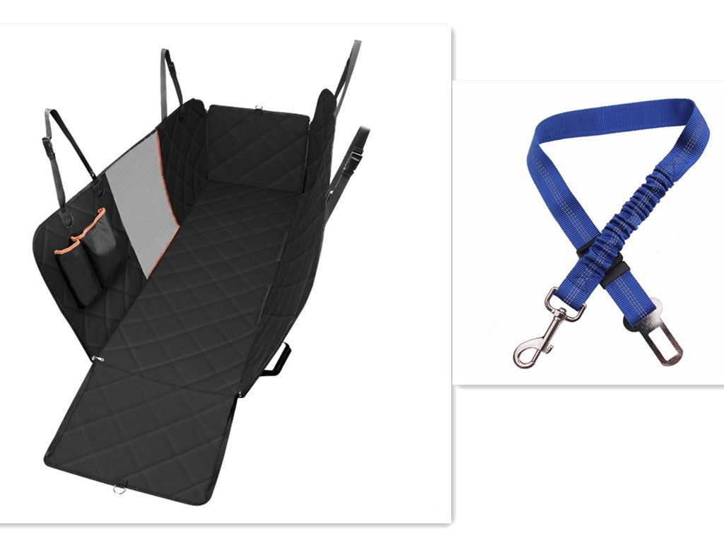 Pet Travel Hammock for Car – Dog Seat Cover with Zipper and Pocket