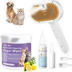 Universal Pet Steam Brush For Cat And Dog, 3-in-1 Spray Hair Removal Comb
