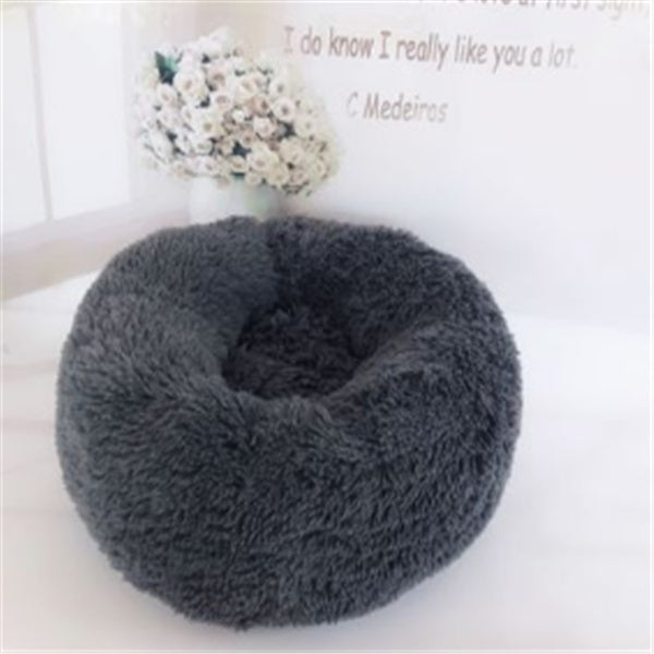 Fluffy Cat Nest Pad – Round Winter Mattress for Pets