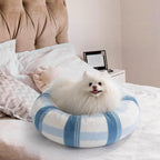 Round Dog Cat Washable Bed With Non-Slip Bottom, Soft Fluffy Bed For Puppy & Kitten, 23 Inch