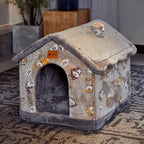 Foldable Dog, Cat Winter Bed, House Enclosed Cave Sofa