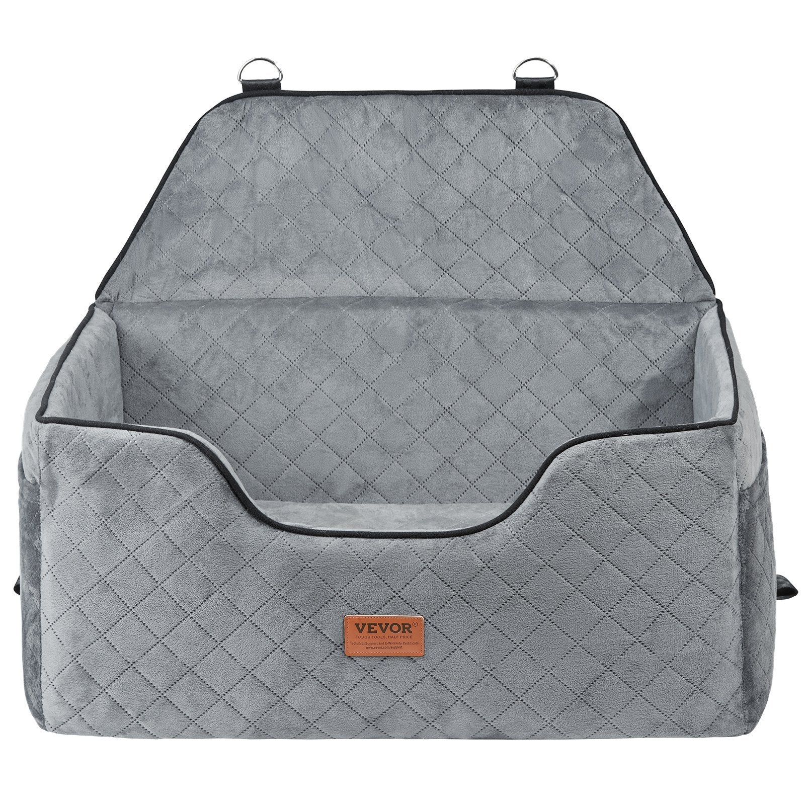 Dog Booster Car Seat Small Medium Large Dog Up To 55 Lbs Gray