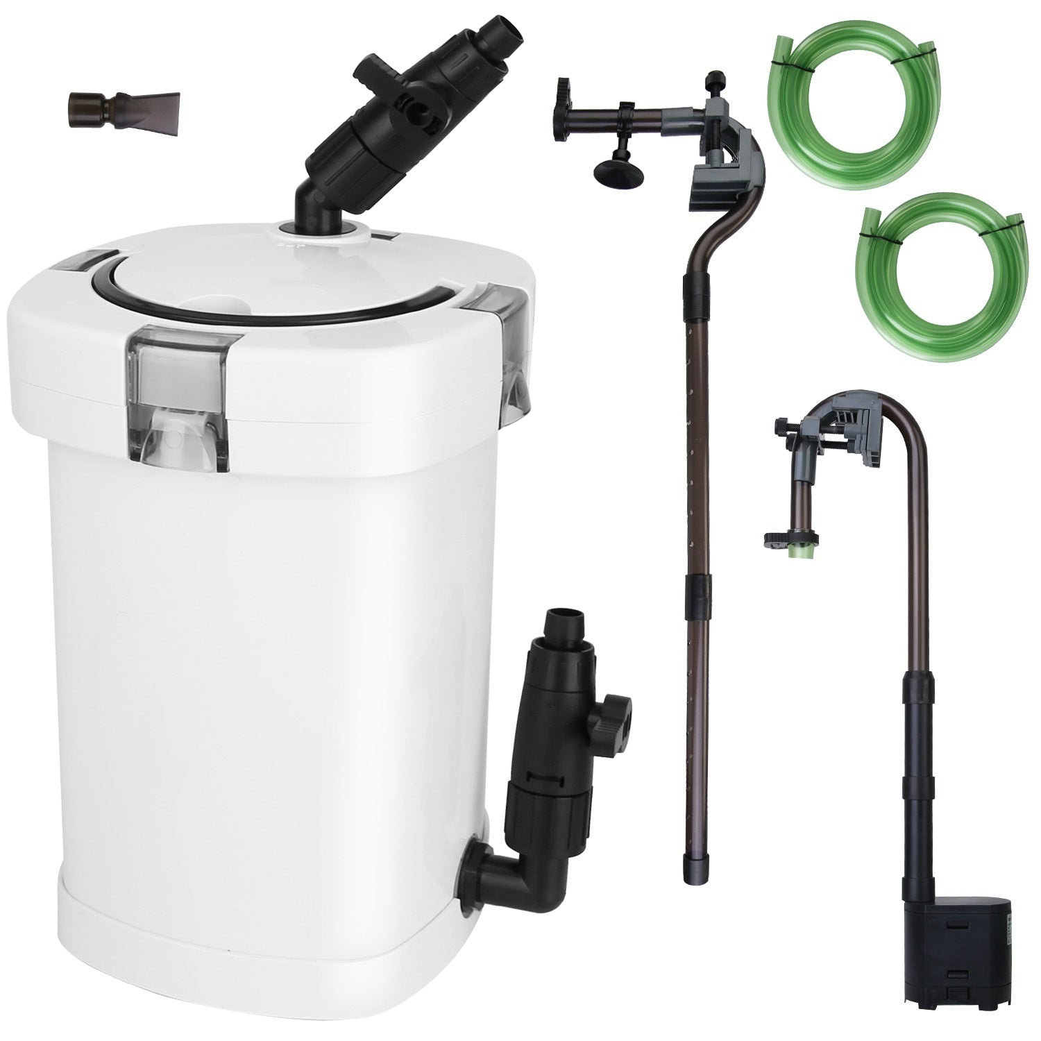 1Pc 3-Stage External Canister Filter For Aquarium Fish Tank With 600L-H Flow Rate 35.4in Max Height 6W Easy Installation Silent