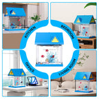 2-gallon Acrylic Fresh-keeping Fish Tank, Equipped With Filtration And Lighting, Suitable For Shrimp, Jellyfish, And Goldfish, Ideal For Children's Bedrooms.