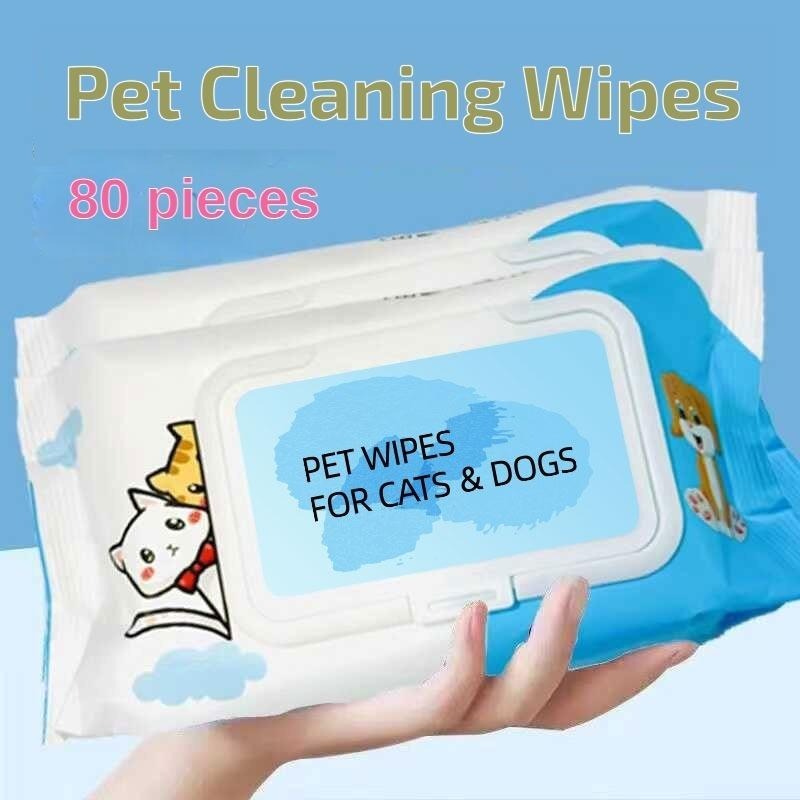 Dog Cat Pet Wet Wipes For Paws And Butt, Ears Eyes