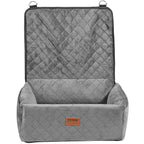 Dog Booster Car Seat For Small Medium Dog Up To 40 Lbs Gray