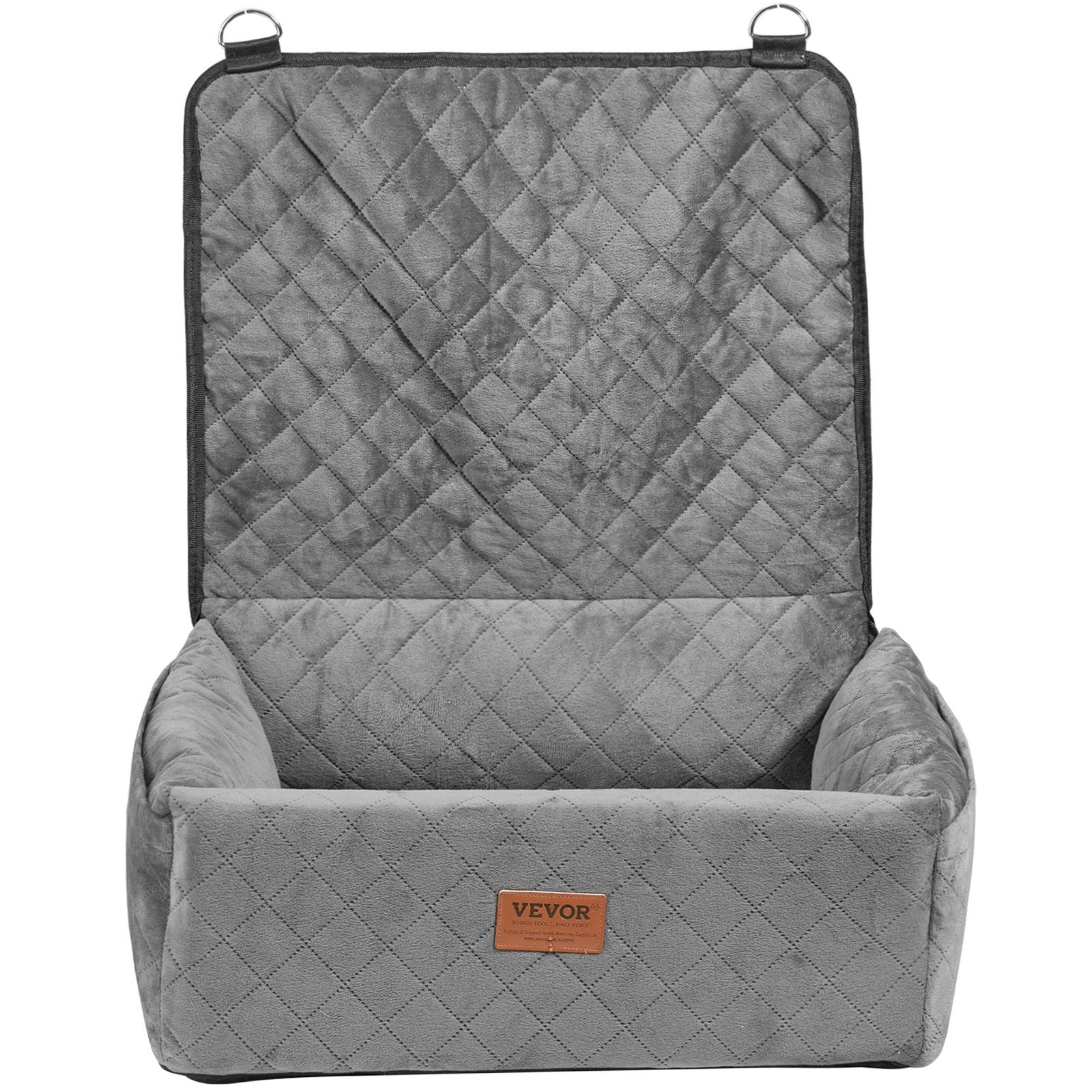 Dog Booster Car Seat For Small Medium Dog Up To 40 Lbs Gray