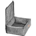 Dog Booster Car Seat For Small Medium Dog Up To 40 Lbs Gray