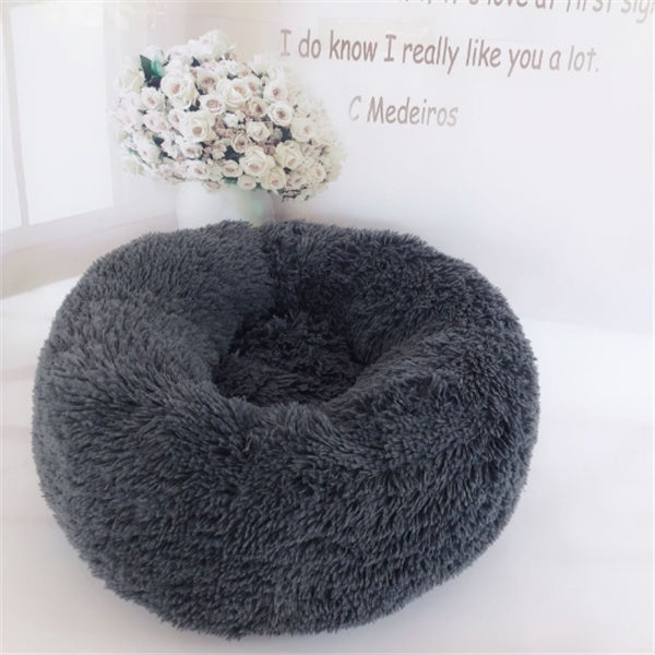 Fluffy Cat Nest Pad – Round Winter Mattress for Pets