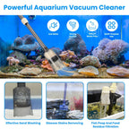 1 Set Multifunctional Electric Aquarium Gravel Cleaner Kit Length Adjustable Automatic Fish Tank Vacuum Cleaner Change Water Wash Sand Filter Dirt Removal