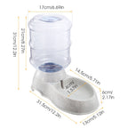 3.5L Pet Water Dispenser Self-Dispensing, Automatic Pet Waterer Cat Dog