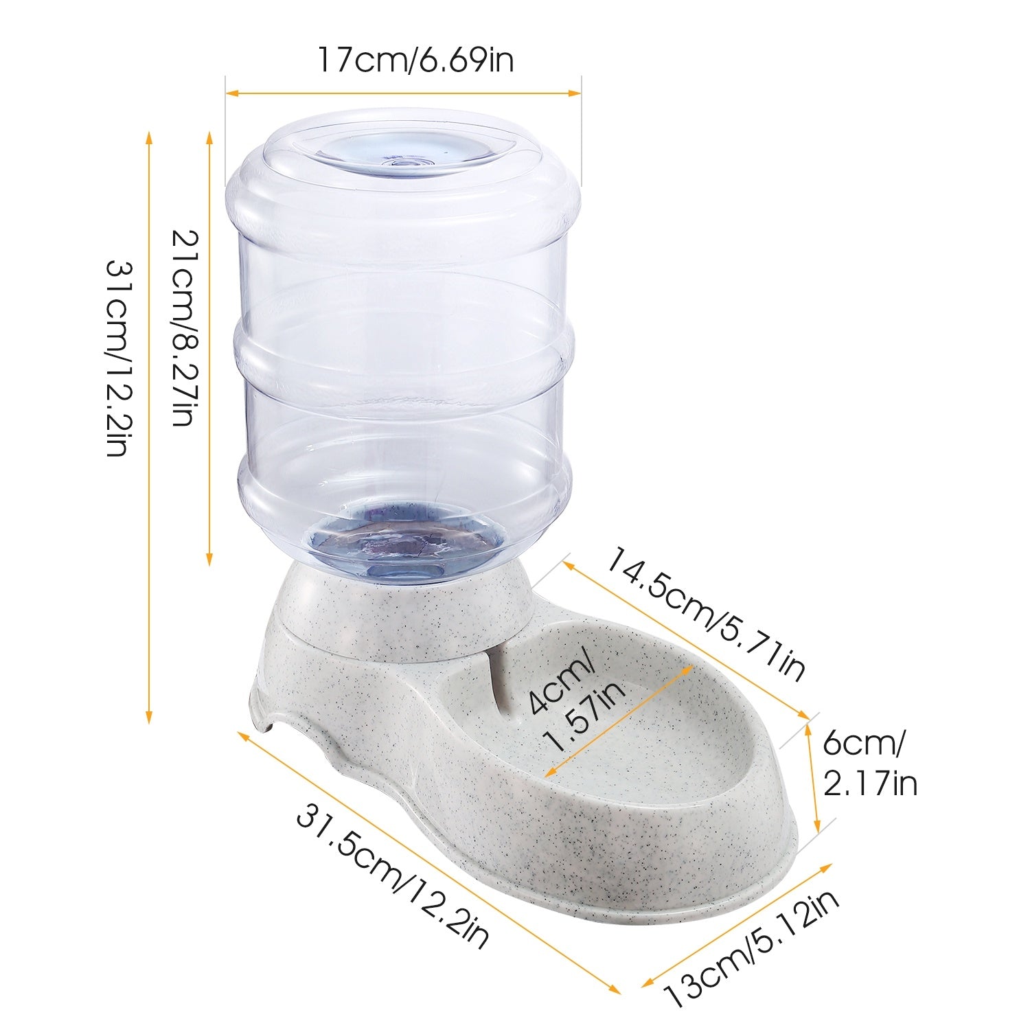 3.5L Pet Water Dispenser Self-Dispensing, Automatic Pet Waterer Cat Dog