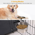 Detachable Pet Cage Food Water Bowl With Clamp Holder