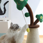 Vertical Sisal Cat Scratching Pole with Ball Track Toy