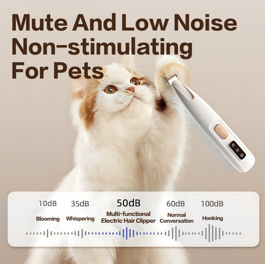 2025 New Pet Paw Trimmer 1Pack,Rechargeable Quiet Hair Trimmer For Pets