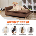 Pet Sofa, Dog Couch For Large-Sized Dogs And Cats, Soft Velvety Dog Sofa Bed, 110 Lbs Loading Cat Sofa